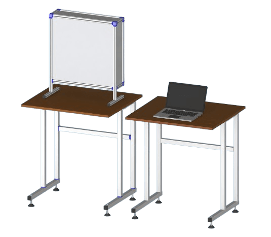 QTLab training workstation with laboratory desk and computer